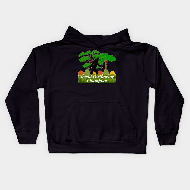 Social Distancing Champion Kids Hoodie by Jo3Designs